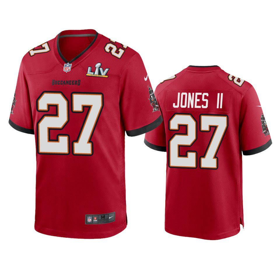 Men Tampa Bay Buccaneers #27 Ronald Jones II Nike Red Super Bowl LV Game NFL Jersey->tampa bay buccaneers->NFL Jersey